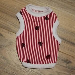 NWOT Ladybug Striped Tee for Pets